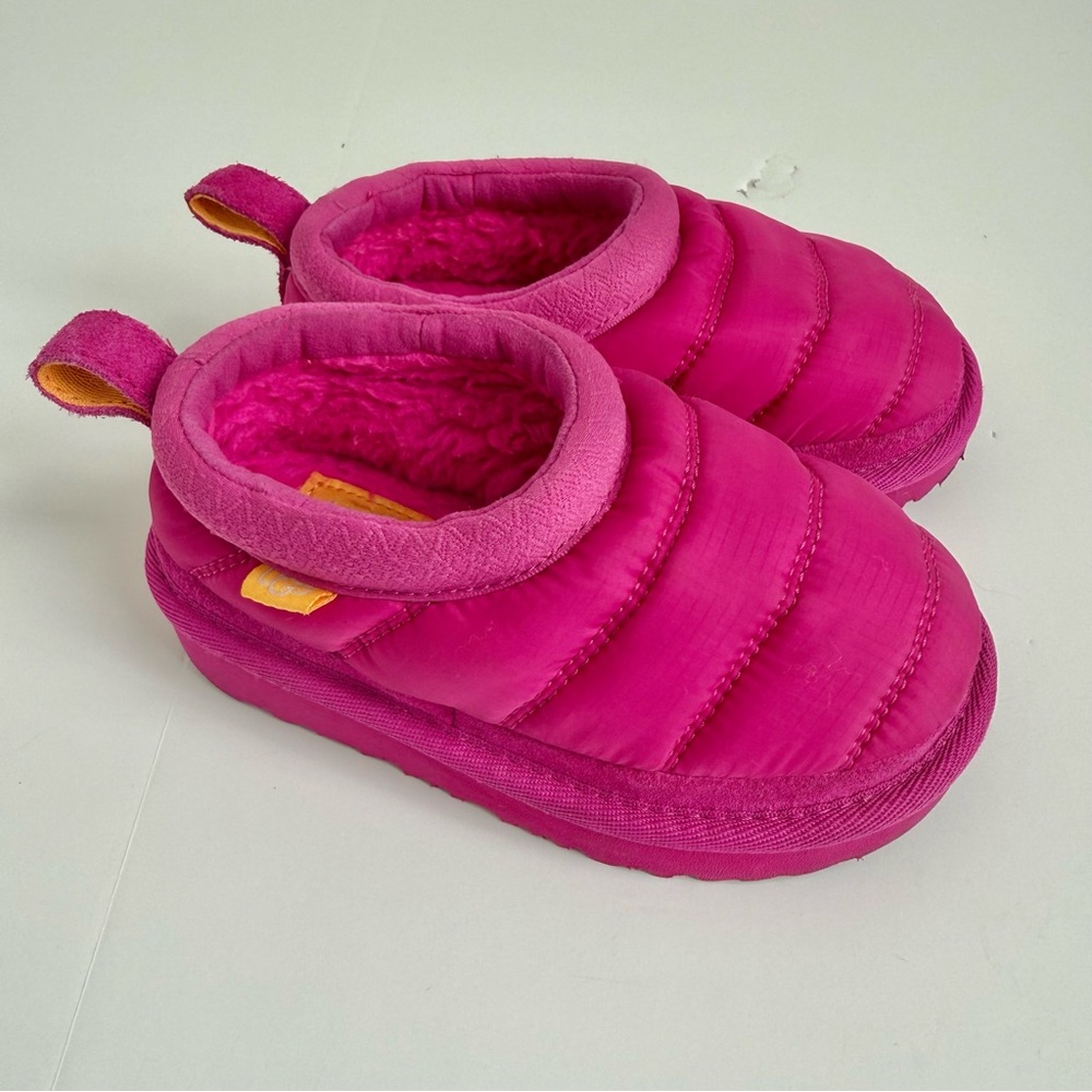 UGG Kids Tasman Slippers Rock Rose Pink Size 8 Outdoor Puff 3M - Picture 7 of 7